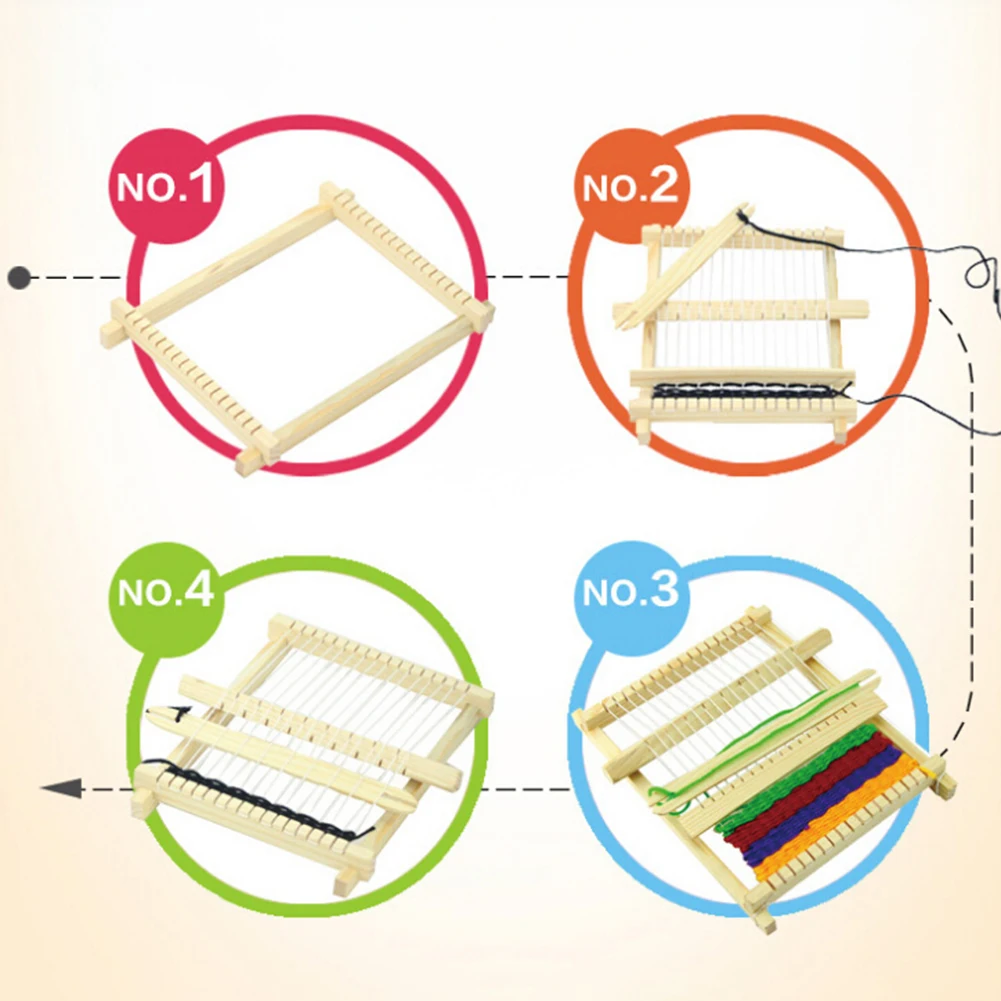 Брендовая детская DIY ткацкая игрушка ручной вязки деревянный ткацкий станок игрушки для детей ткацкий станок развивающая игрушка детская развивающая плетеная игрушка