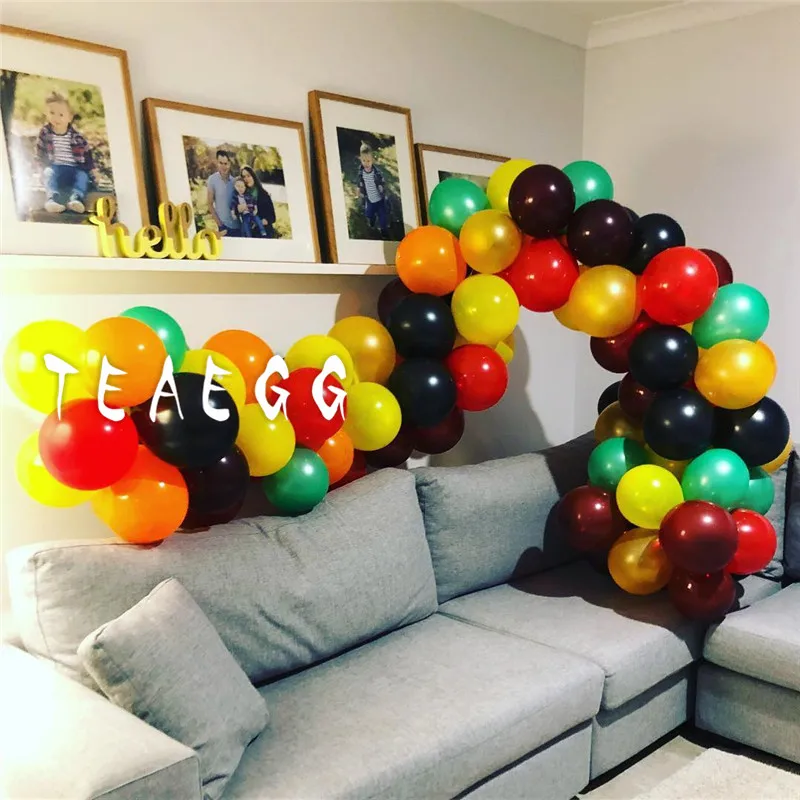 70pcs Candy Colors Balloon Garland Arch Kit Black Yellow Red Ballon For Baby Happy Birthday Evening Party decoration Supplies | Дом и сад