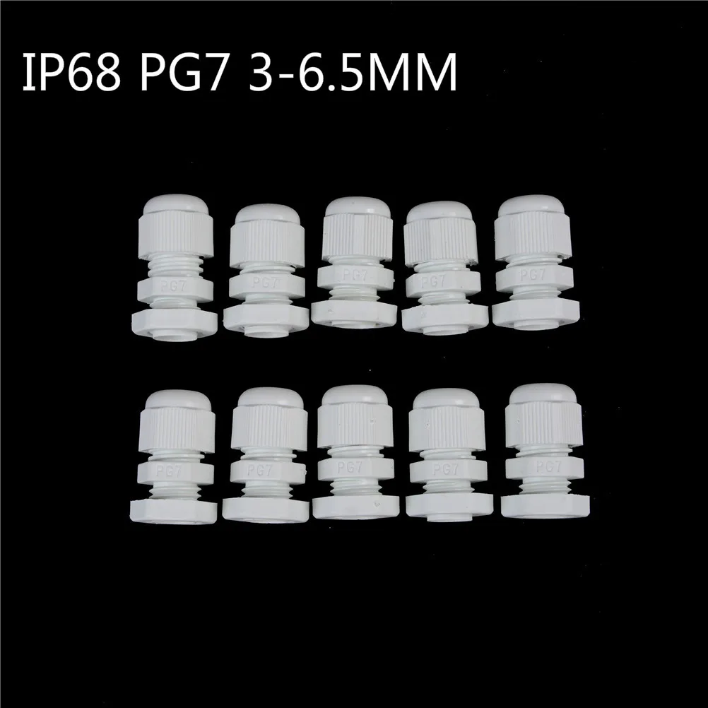 IP68 PG7 3-6 5 мм водонепроницаемый нейлоновый кабельный сальник без