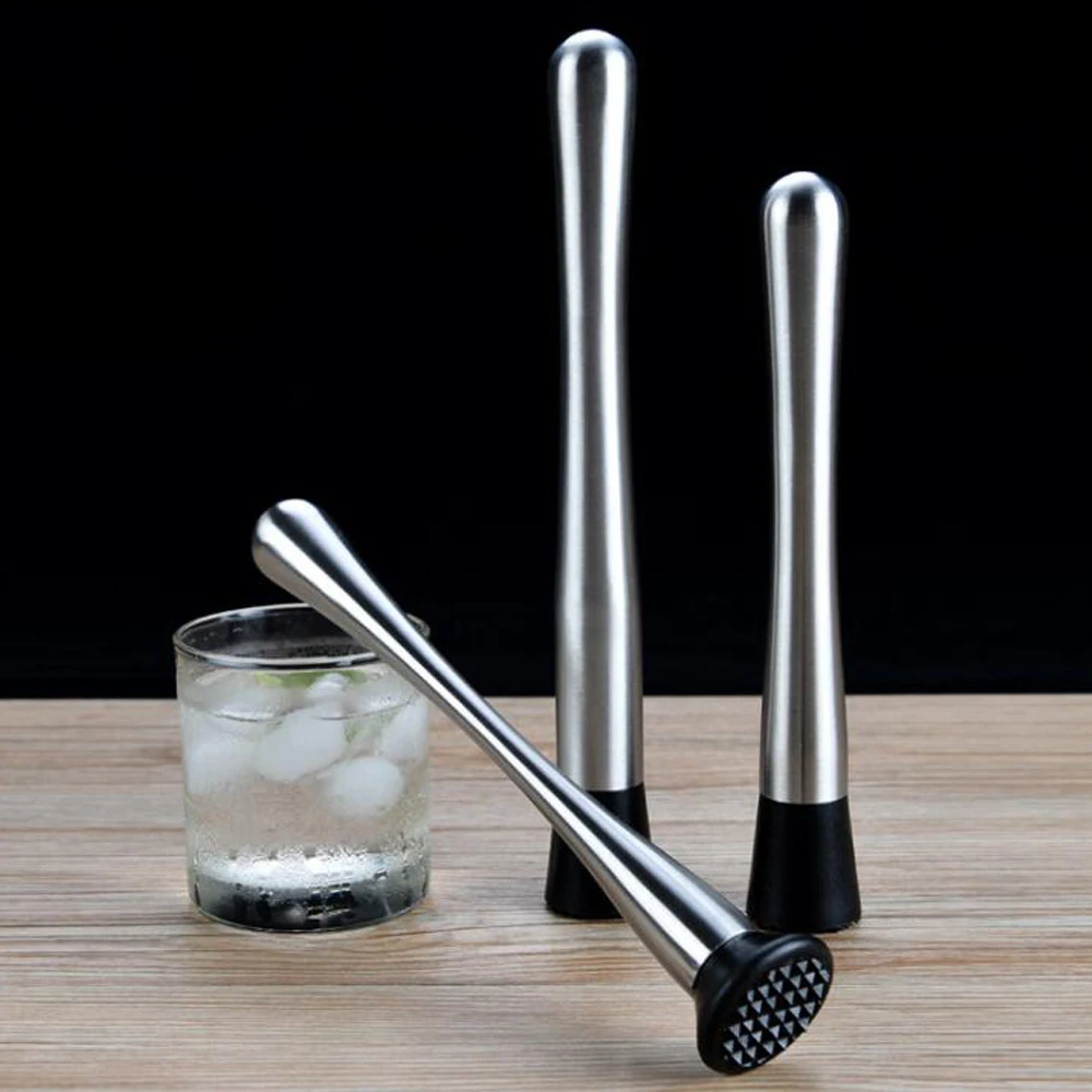 Stainless Steel Bar Cocktail MuddlerDIY Drink Fruit Ice Cocktail Barware Tools Mojito Mint, 21 cm, 23 cm, 25 30cm