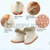 Winter Warm Plush Baby Girls Snow Boots Shoes Pu Leather Flat With Baby Toddler Shoes Outdoor Snow Boots Girls Baby Kids shoes ► Photo 2/6