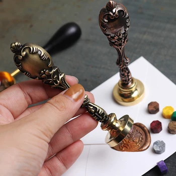 

Wax Seal Stamp Retro Antique Sealing Wax Scrapbooking Stamps HEAD Wedding Decorative Metal Handle Tree FLOWER CROWN ROSE