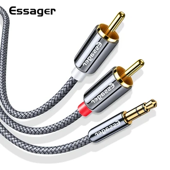 

Essager RCA Cable 3.5mm Jack to 2 RCA Aux Cable 3.5 mm to 2RCA Adapter Splitter Audio Cable for TV Box Home Theater Speaker Wire