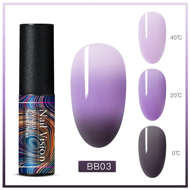 Nail Vision 5 мл, Термальный гель для изменения цвета, голографический лак для ногтей, блеск, замачиваемый, УФ-Гель-лак, сделай сам, дизайн ногтей, Гель-лак - Цвет: EES07943