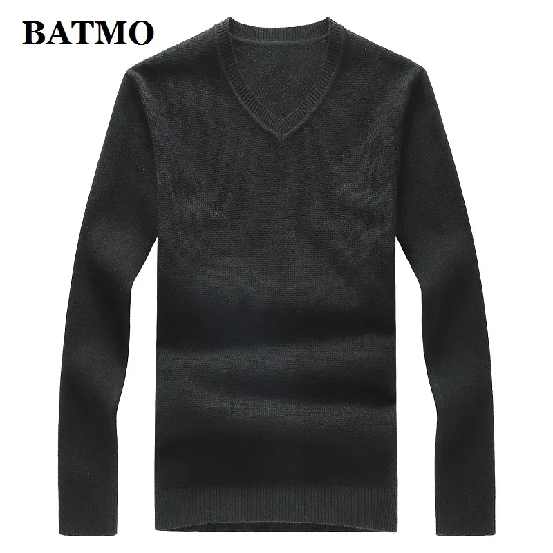 Black BATMO Новое поступление осенние высококачественные повседневные мужские свитера, мужской свитер, большие размеры M-8XL 9993 - Color: Black