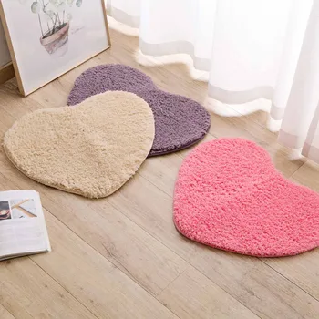 

70*80CM Non-slip Heart shape Bath Mats Kitchen Bathroom Carpet Home Decor Rug Toilet Mat Tub Rug Anti-slipping Drop Shipping