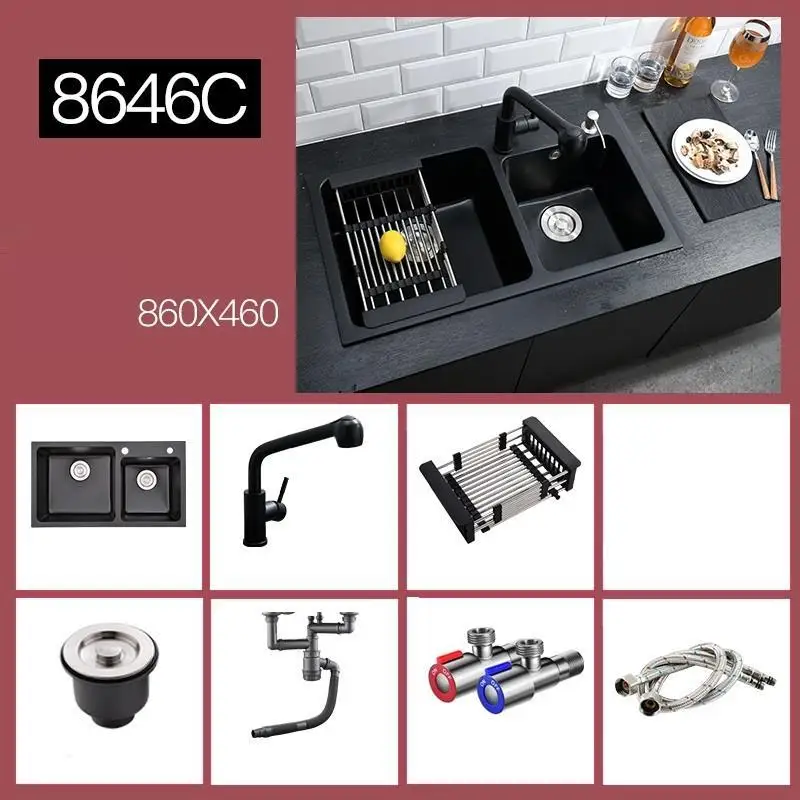 Lavandino переносной кран Lava Manos Wasbak Lavello Cucina Torneira Gourmet Fregadero De Cocina Cuba Pia Cozinha кухонная раковина - Цвет: MODEL W