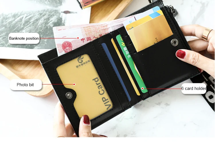 New Lanyard Laser Holographic Wallet Women Long Purse Female Clutch Bag Women Wallets Purses Zip Phone Pocket