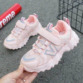 

2020 Hot Sale Casual Boys Kids Sneakers Black Beige Boys Children Shoes Breathable Sport Shoes For Kids Summer Mesh Girls Shoes