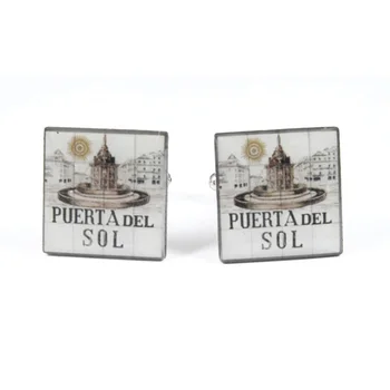 

Gemelolandia cufflinks Madrid Sun Door shirt cufflinks mens Original gift