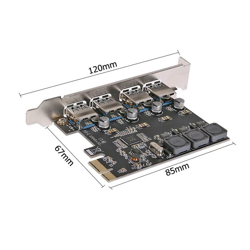4 порта PCI-E к USB3.0 интерфейсному адаптеру карты расширения внешний PCI Express к USB 3,0 концентратор коннектор 5 Гбит/с для настольного ПК