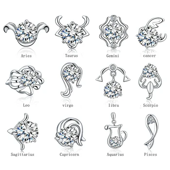 

XZ002 sells beautiful retro zodiac earrings from Europe and America in 2020