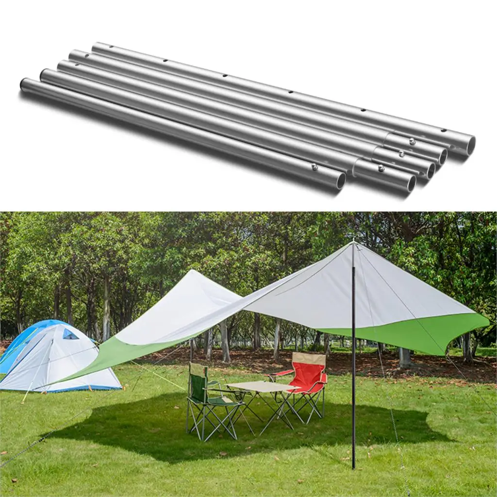 Tent Accessories Overmont Adjustable Tarp and Tent Poles 360cm/142in Aluminum Alloy Outdoor
