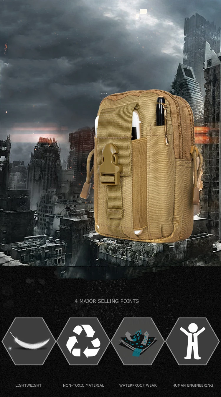Мужская тактическая Сумка Molle, поясная сумка на талию, маленький карман, военная сумка для бега, сумки для кемпинга, бумажник для мобильного телефона, инструмент для путешествий