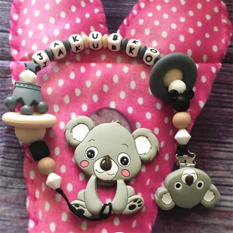 Chenkai 10 шт. силиконовые зажимы Koala DIY Детский Прорезыватель кольцо для соски держатель цепи пустышка для младенца ювелирные изделия игрушки клипсы BPA бесплатно