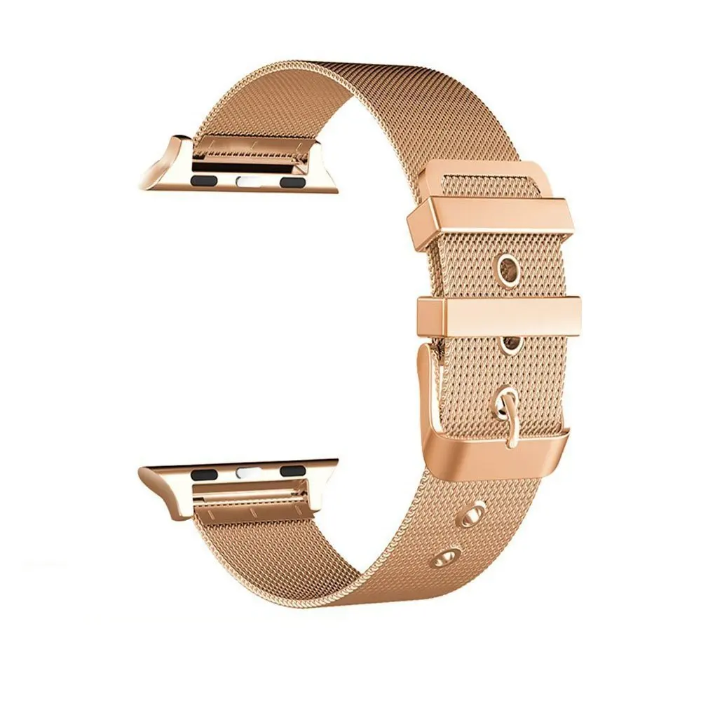 gold Миланская петля, браслет из нержавеющей стали для Apple Watch, 42 мм, 38 мм, браслет pulseira, ремешок для iWatch 44 мм, 40 мм, серия 5, 4, 3, 2, 1 - Цвет ремешка: gold