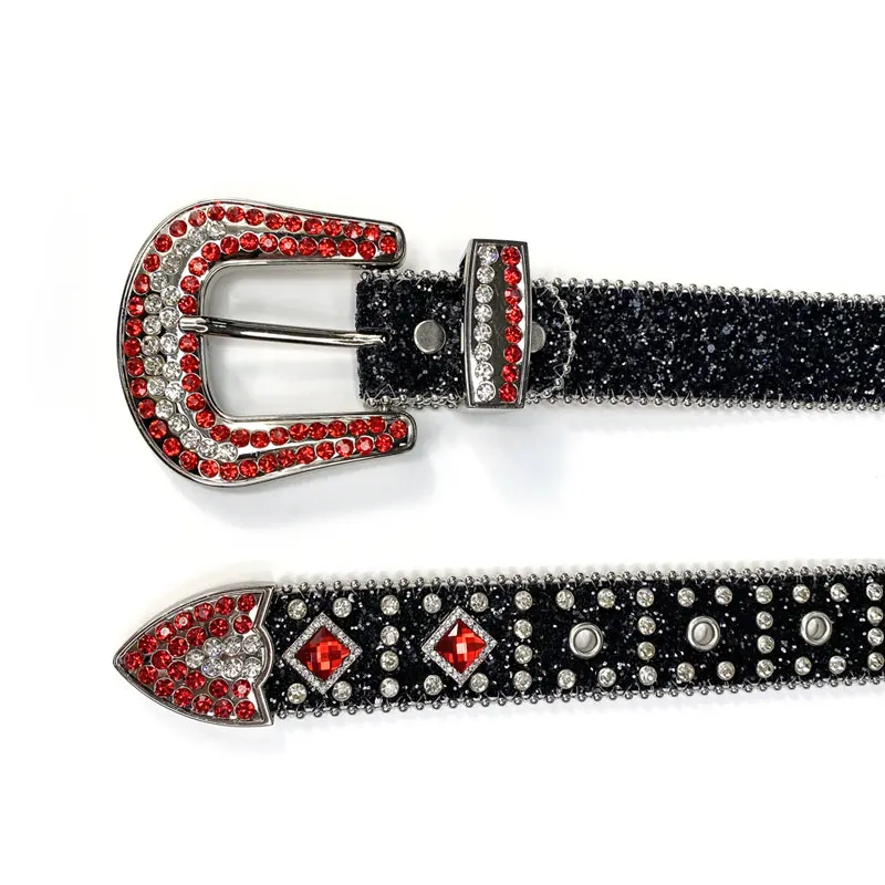 Western Cowgirl Cowboy Bling Bling Rhinestones Belt Quality Studded Belt For Women Men Fashion Cinto De Strass Ceinture Femme