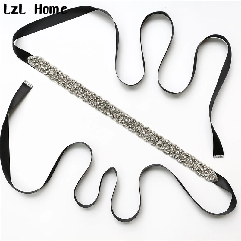 LzL Home Women's rhinestone belt handmade wedding accessories bridal belt best-selling bridal party white rhinestone bridal waistband bridal garter belt