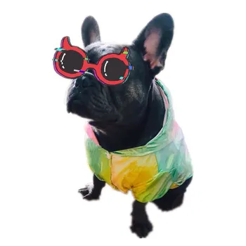 

French Bulldog Sun-proof Colorful Clothing Dog Waterproof Jacket Raincoat Small Dogs Schnauzer Pug Pet Coat Jacket Clothes YKC14