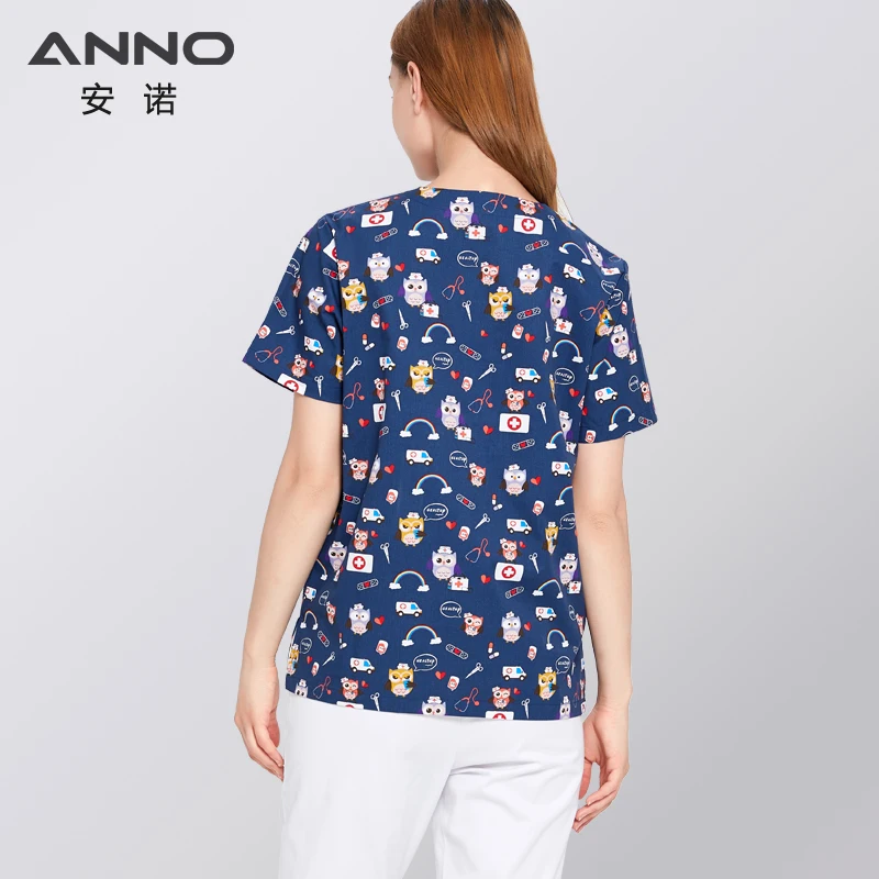 ANNO Hospital Staff Scrubs New Design Nursing Uniform Unisex Dental Clinic Supplies Nurse Work Uniforms Tops Pants Optional medical uniform