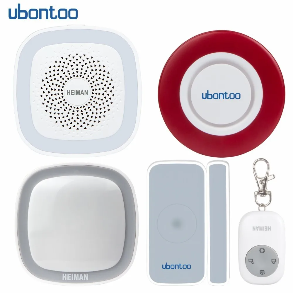 

ubontoo WiFi Wireless Security Alert Set Zigbee Series Siren Door Magnetic Infrared Gateway Remote Control Smart Home Burglar