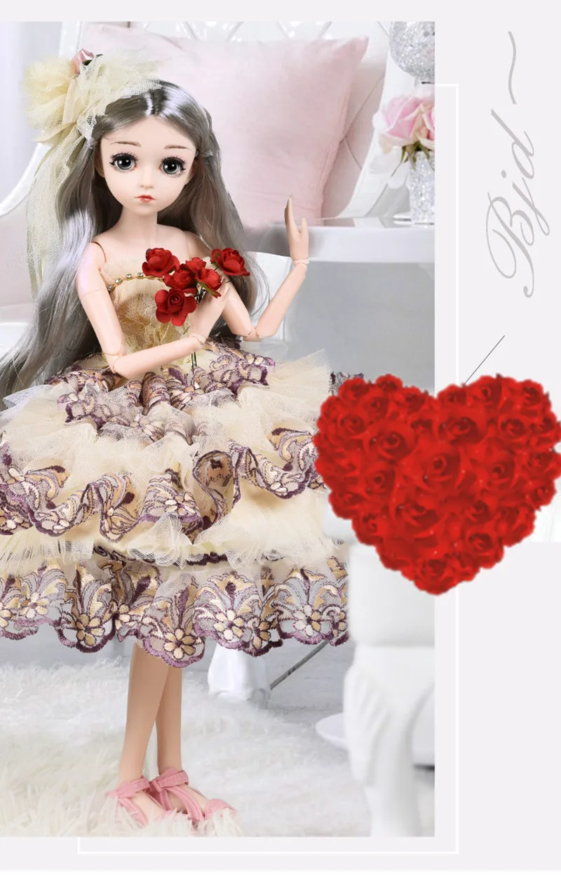 45 см Bjd кукла 26 суставов переменчивая осанка Реалистичная принцесса куклы для девочек куклы аксессуары подарок на день рождения игрушки для девочек