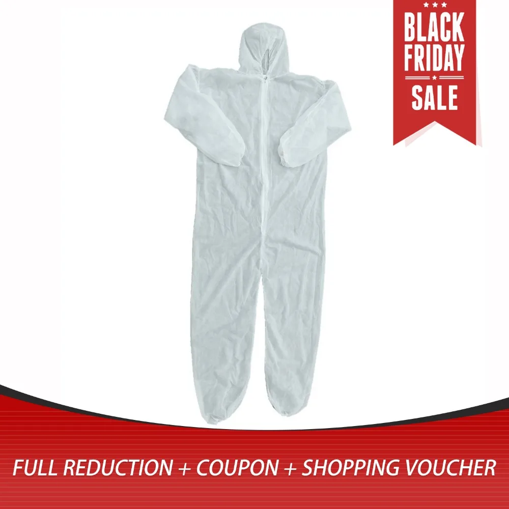 

Disposable Coveralls Dust-proof Clothes Man Isolation Clothes White Labour Suit Universal Nonwovens Security Protection Clothing