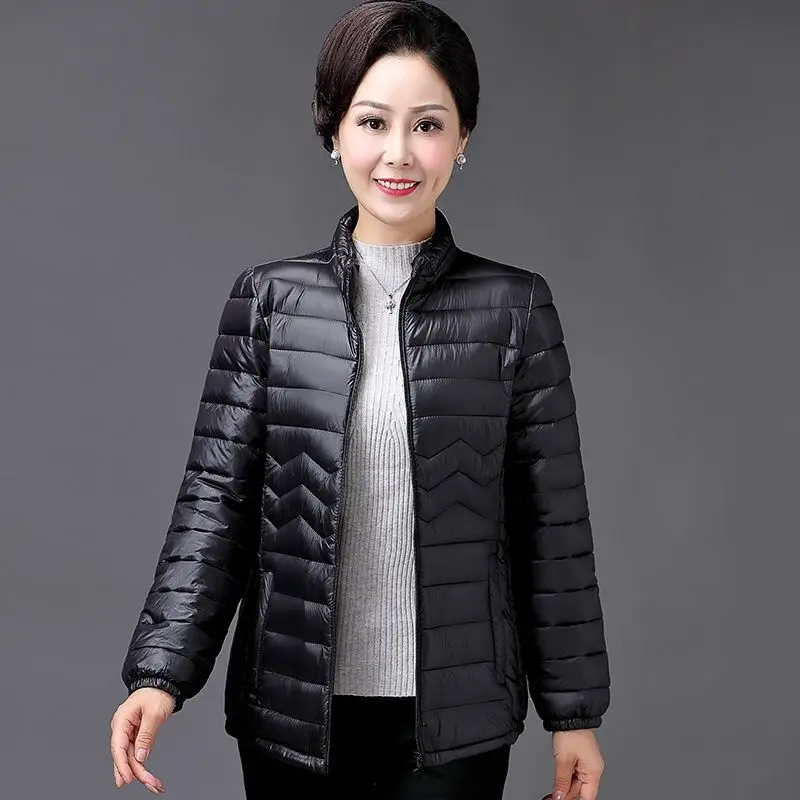 

2019 Autumn Mother Jacket Ultra-thin Winter Jacket Women Jacket Warm Slim Thick Women Coat Jacket Plus Big Size 6XL