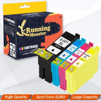 

4Pcs Compatible Ink Cartridges T3471 T3472 T3473 T3474 for Epson WorkForce Pro WF-3725DWF WF-3720DWF 34XL