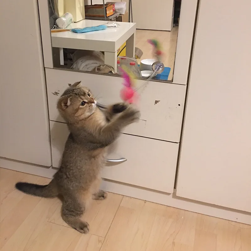 Игрушка для кошек, забавный кот, перо колокольчик, забавный кот артефакт, плюшевая мышь интерактивные кошачьи игрушки кошка башня