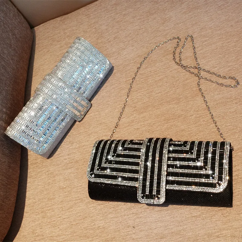 Ceny Flash torebki i torebki kobieta 2020 Rhinestone luksusowe małe torebki Femme łańcuch bankiet pakiet Messenger jakości sprzęgłowa torba