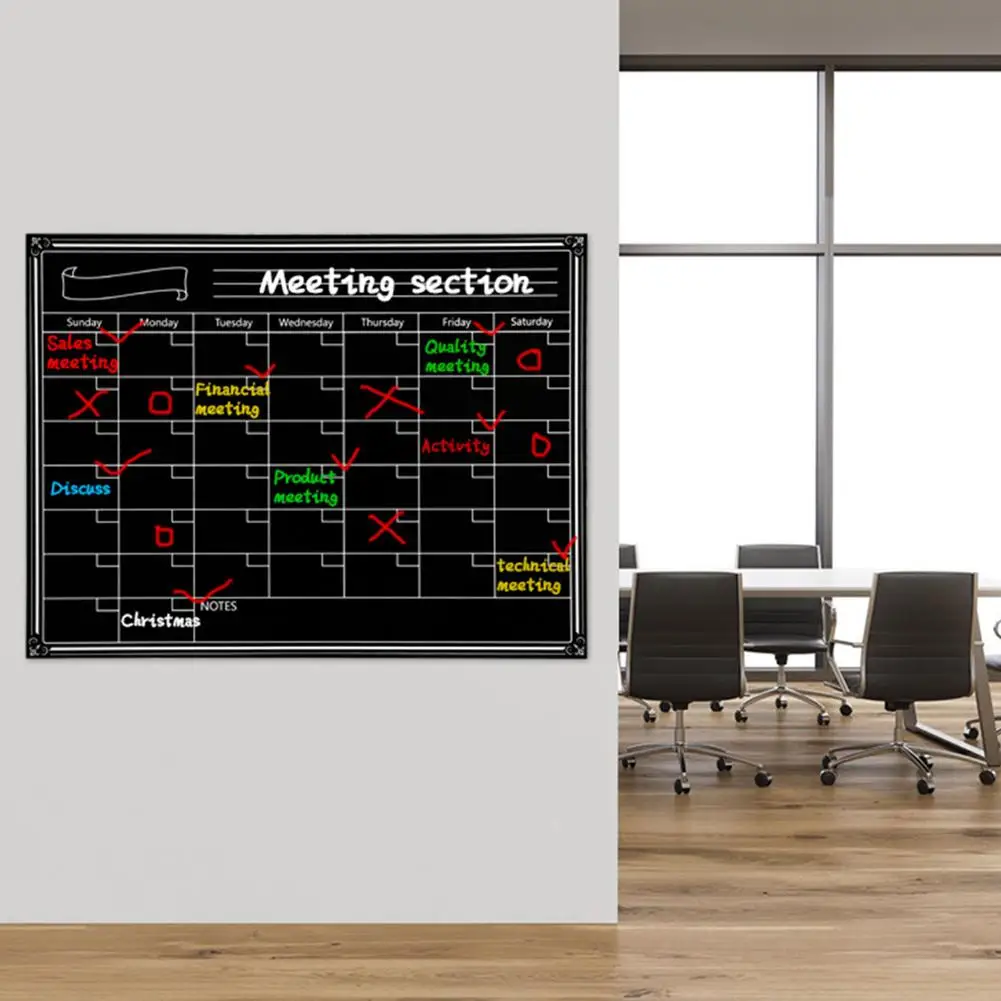 

Reusable Monthly Planner Magnetic Message Board Magnet Drawing Calendar Fridge Stickers Magnetic Calendar with 3 Colored Markers