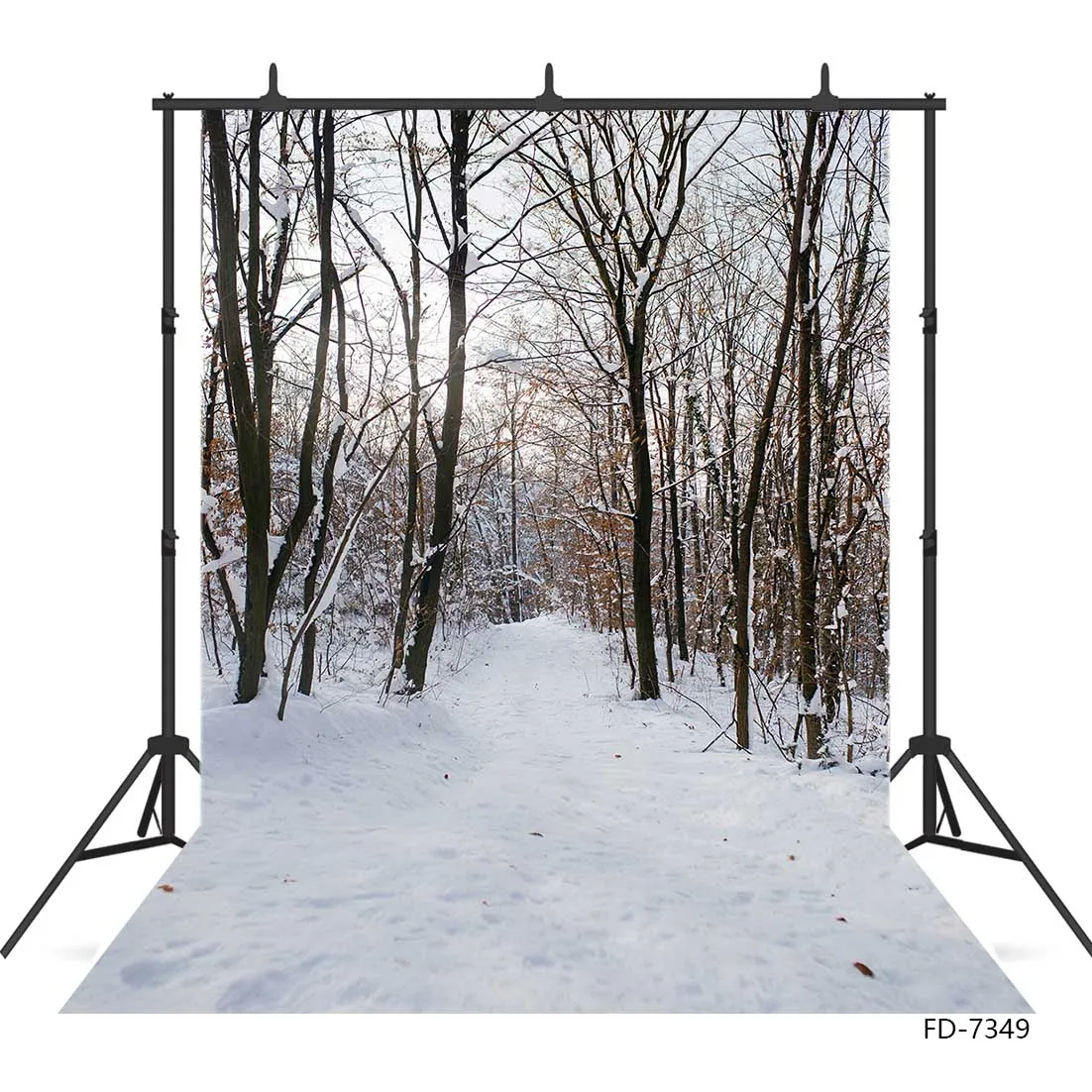 

Winter Forest Snow Pathway Photographic Backdrops Vinyl Cloth Custom Backgrounds Photo Studio for Children Portrait Photocall