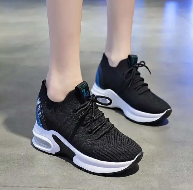 Женские повседневные туфли весенние кроссовки на платформе Женская дышащая
