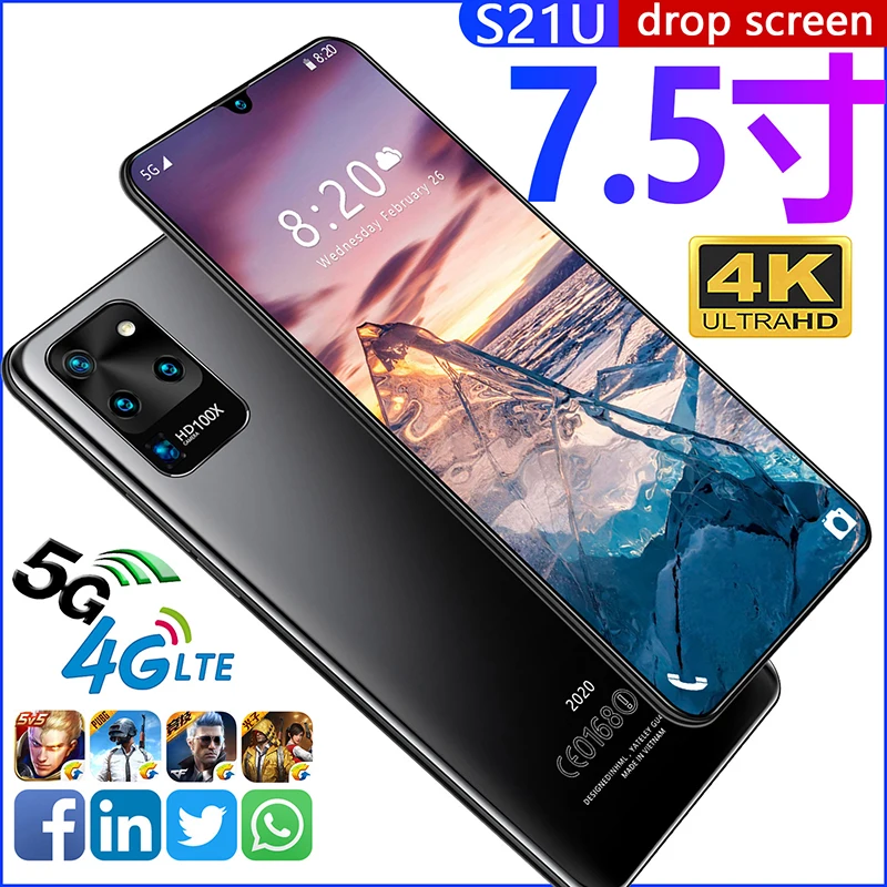 US $126.72 Smartphone Android 75 Inch Smart Phone Recognition Free Case Cheap Unlock Mobile Phone Wholesale Free Shipping