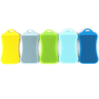 

5Pcs Long Silicone Double-Sided Dishwashing Brush Dishwashing Silicone Bowl Brush Pot Brush Kitchen Cleaning Brush