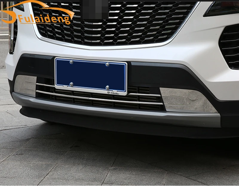 4 шт. для Cadillac XT4- нержавеющая сталь передний бампер верхний радиатор решетка сетчатая крышка отделка автомобиля Стайлинг Аксессуары