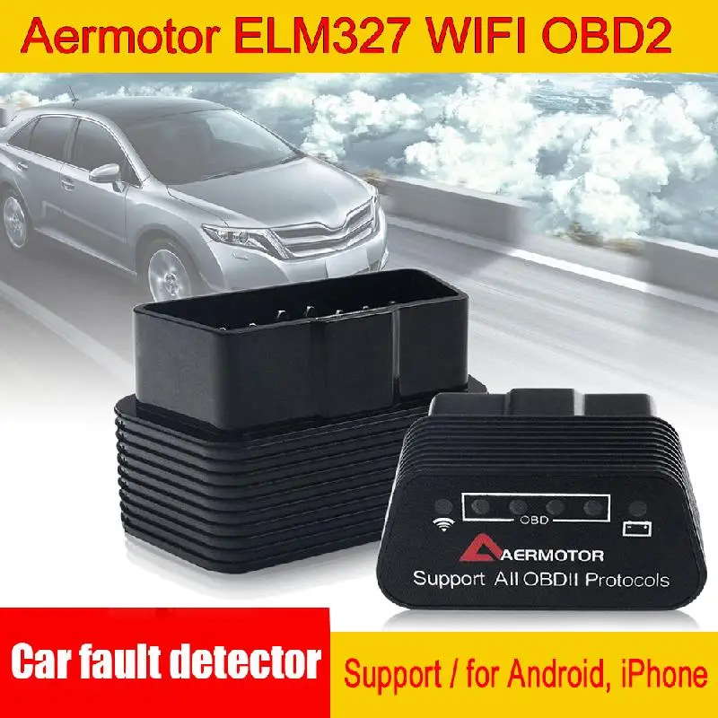 Автомобильный детектор неисправностей Aermotor ELM327 WIFI OBD2 Поддержка Android подходит для
