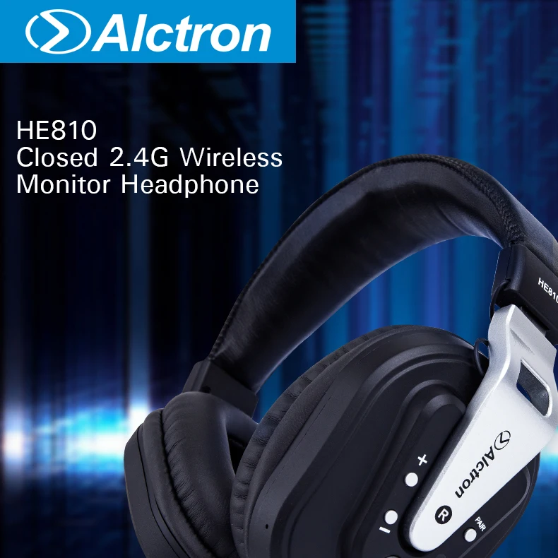 Alctron HE810 полностью закрытые профессиональные мониторные наушники, дизайн, 50 мм драйверы, 2,4 г, беспроводные наушники для записи