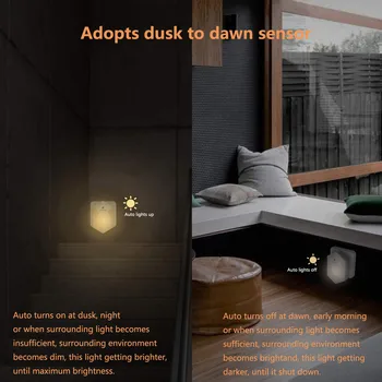 

HOT LED Smart Night Lamp Automatic On/Off Plug and Play Night Light for Bedroom NDS66