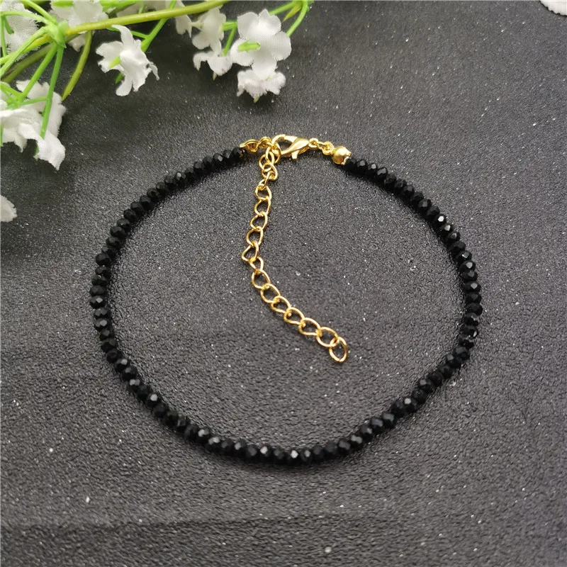 Beads Anklet Bead Bracelet 3mm Glass For Women