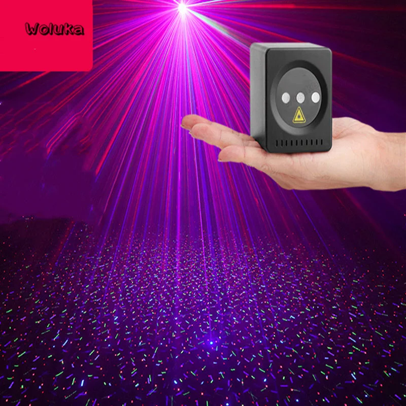 Портативный лазерный светильник Звездные узоры проектор эффект голосовое
