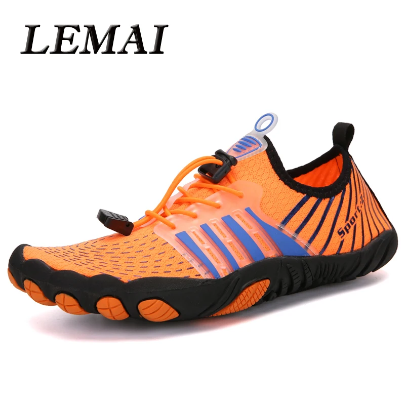 Эластичные быстросохнущие акватуфли Нескользящие кроссовки для мужчин и женщин дышащая обувь воды