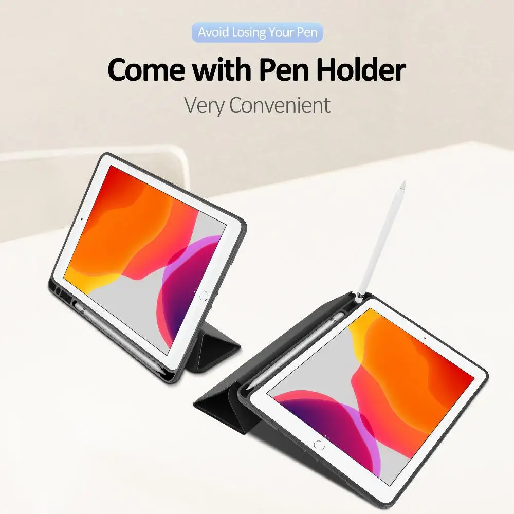 DUX DUCIS для iPad pro 7 10,2 дюймов искусственная кожа+ задняя крышка из ТПУ полный защитный чехол с держателем ручки