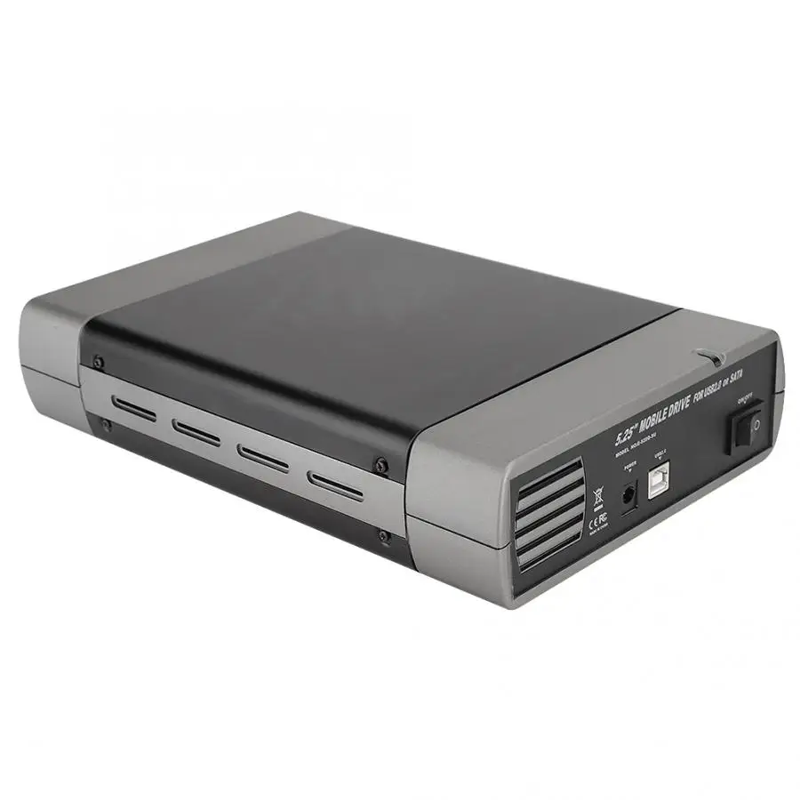 5.25in оптический привод коробка внешний USB2.0 SATA Интерфейс компьютерных аксессуаров подходит для Windows XP/7/8/10 OS 9,0 или более поздней версии