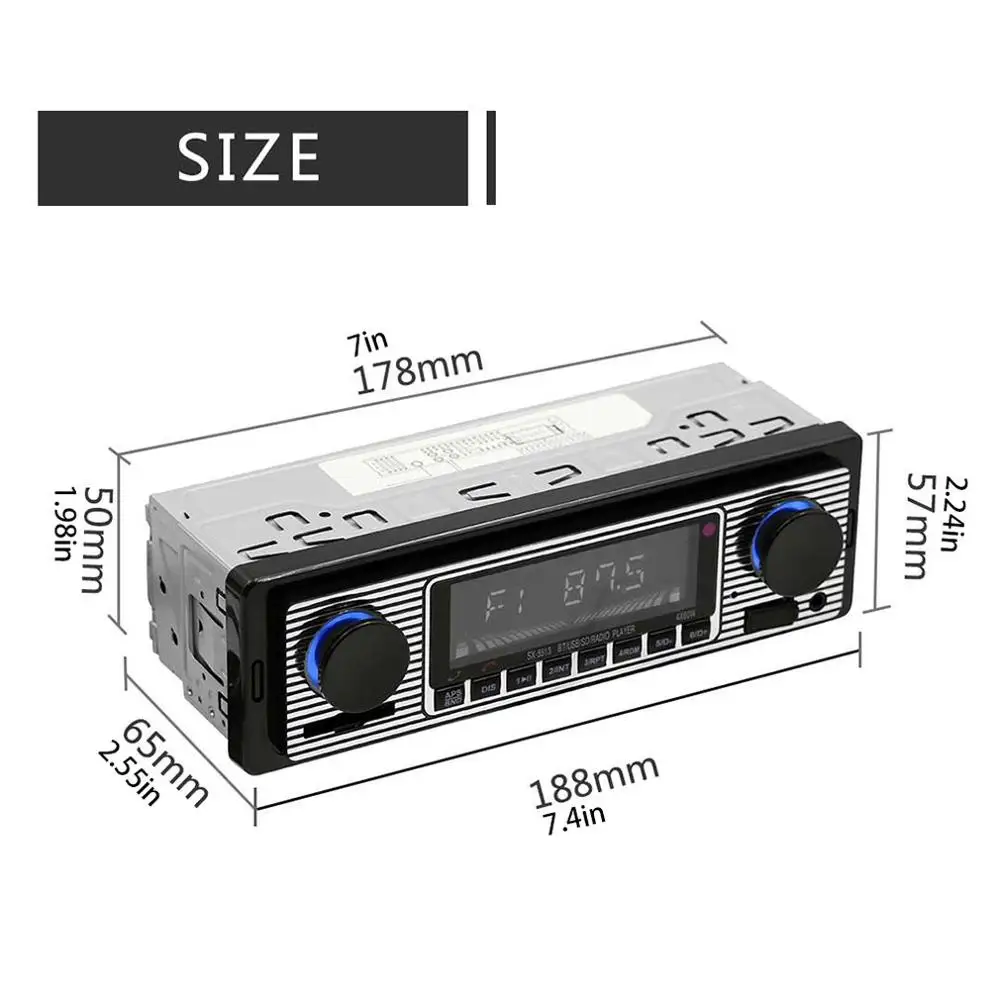 Автомобильный Радио MP3 плеер стерео USB AUX классический автомобильный стерео аудио вызов Автомобильный Mp3 плеер U диск карта радио