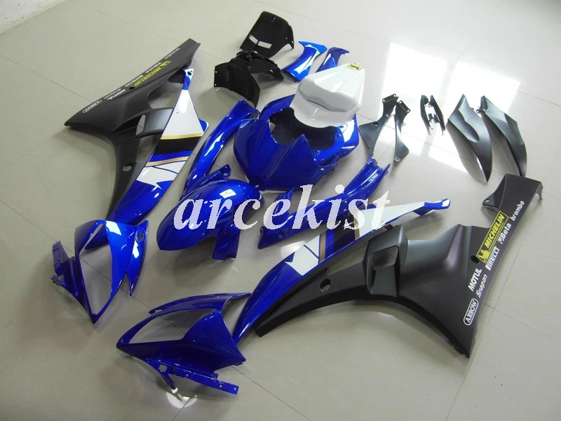 Литьевая Форма ABS мотоцикл Полный обтекатели комплект для YAMAHA YZF-R6 2006 2007 06 07 R6 обтекатель набор синий черный матовый