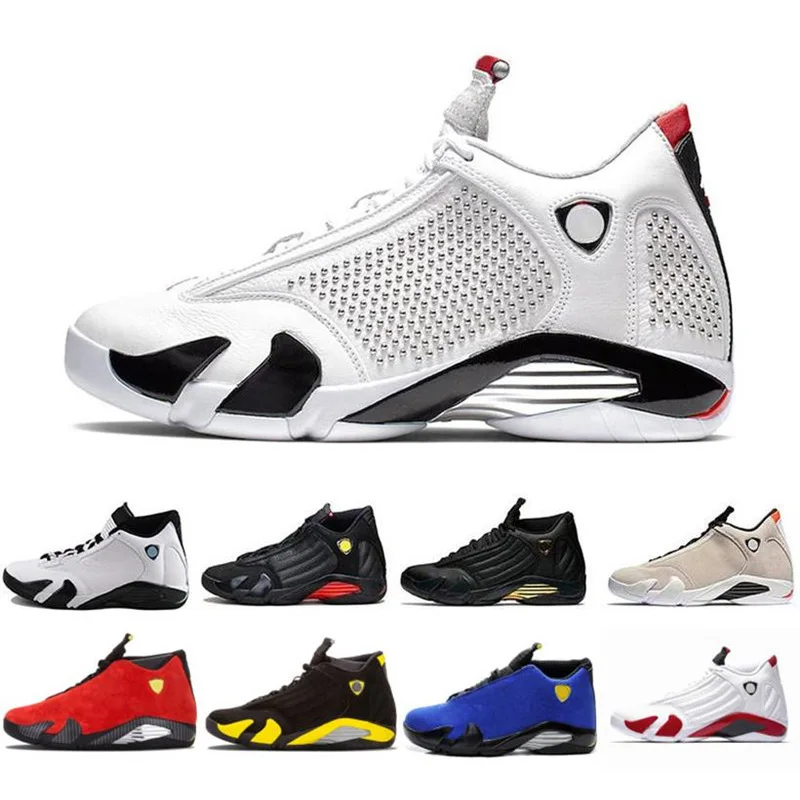 

New Arrival High Quality Retro 14 Men Basketball Shoes Black Yellow White Women Sports Sneakers Eur Size 36- 47
