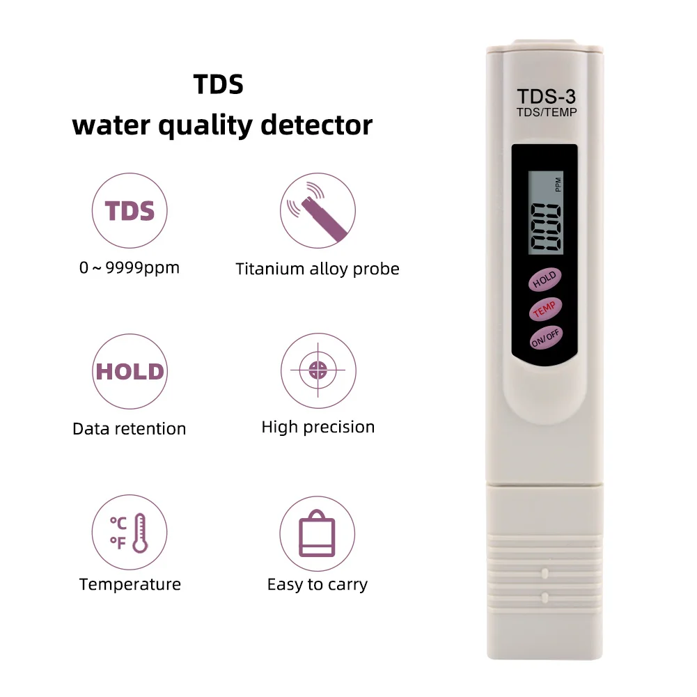 Высококачественный портативный цифровой TDS метр измерительный фильтр качества