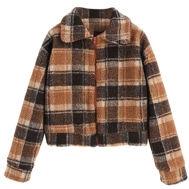 short checked jacket
